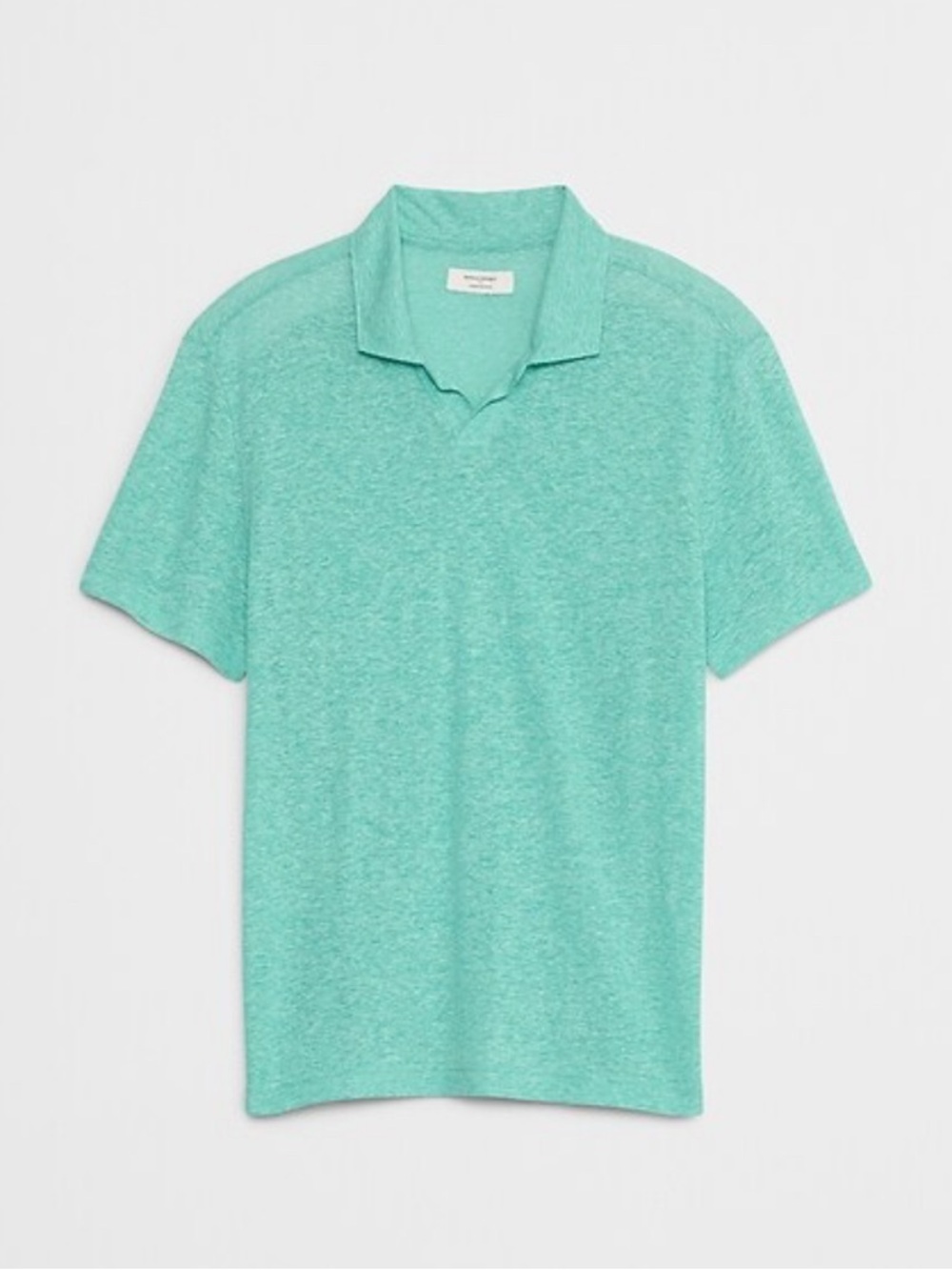 NWT Banana Republic Linen Blend Johnny Collar Polo Shirt Green 2024 Size XLT